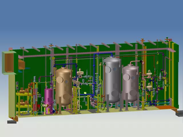 Diagram explaining water flow in fresh water maker