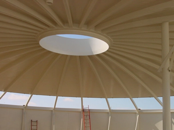 Inside view of Installation of Steel Digester Cover