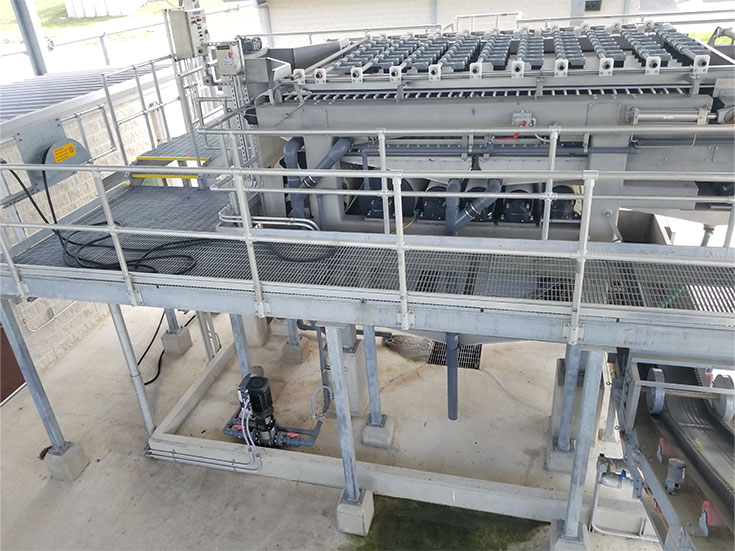 The Belt Press Filter minimises waste volume disposal