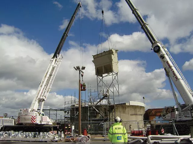 AnammoPAQ  system being installed in plant