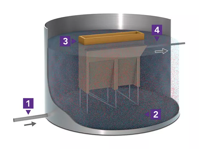 Rendering showing how the AnammoPAQ technology works