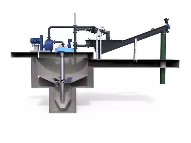 Rendering of complete Jeta grit removal system
