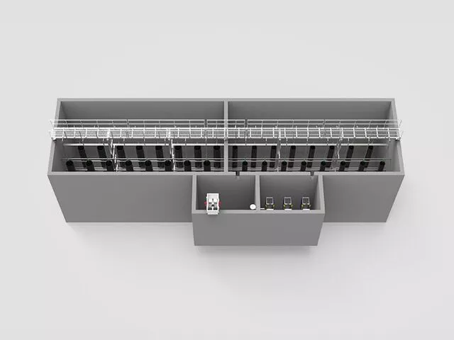 The system uses silicon carbide (SiC) membranes in a controlled aerobic digestion