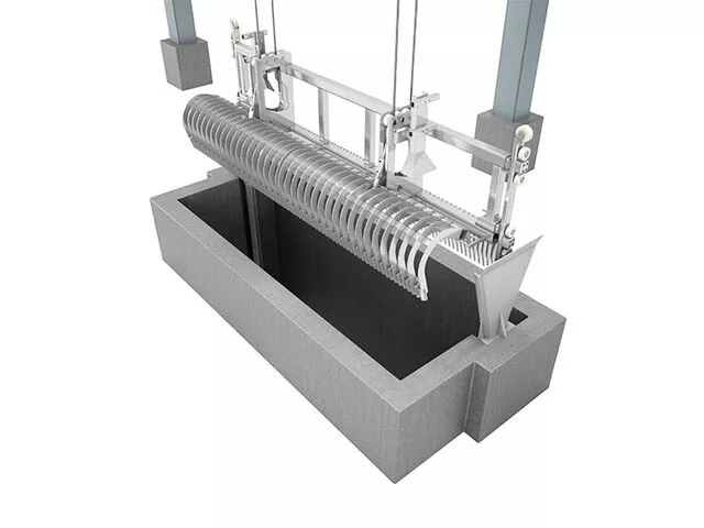 Rendering of Brackett Bosker® trash raking screen